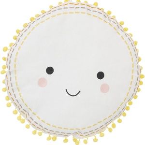 NoJo Sun with Yellow Pom Pom Trim Wall Decor
